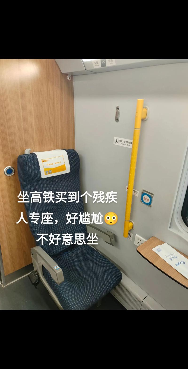 动车上残疾人专用座位的细节设计与人文关怀